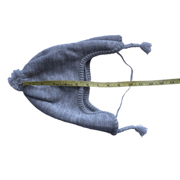 Dog Knit Winter Hat + Red Collar L Gray Red - Picture 9 of 14